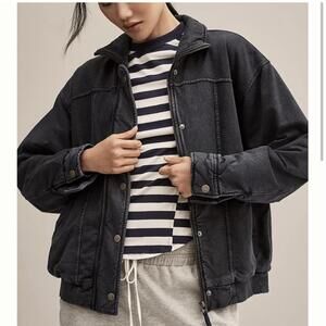 NWOT Pilcro Women's Utility Jacket Washed Navy Size XL